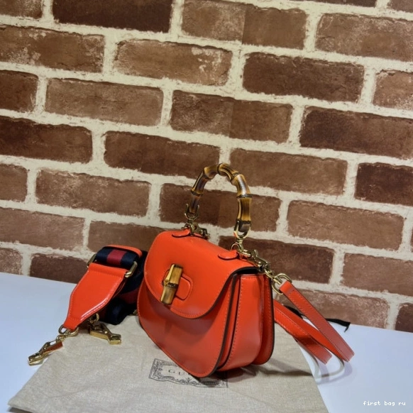 First bag ru Bamboo Mini with bag top GUCCI handle 0812